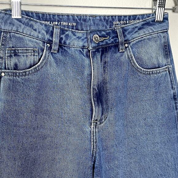 SEVEN.SEVEN DO GOOD SIDE SLIT WIDE LEG DENIM JEAN SIZE 4 - Picture 3 of 12